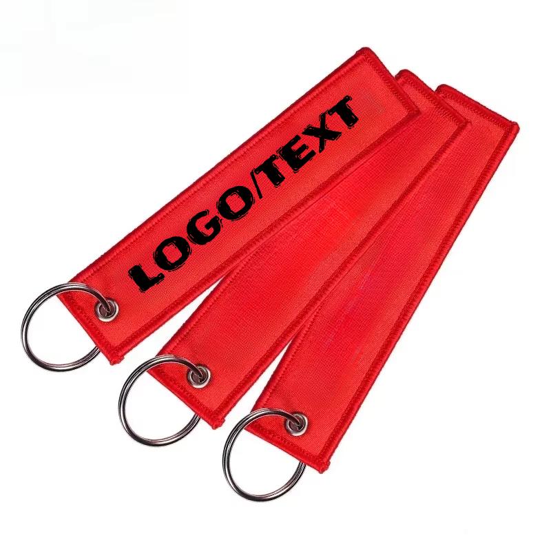 Embroidery Names - Custom Logo Aviation Bag Ribbon Keyring