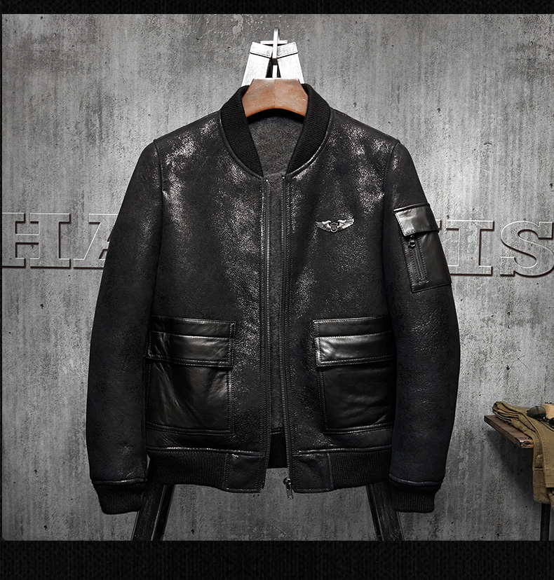 Denny&Dora Men's Shearling Coa - Embroidery In Australia 评论和价格