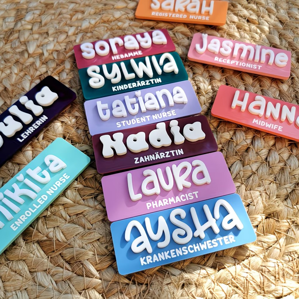 Personalized Name Brooch Badge - Embroidery Names 评论和价格