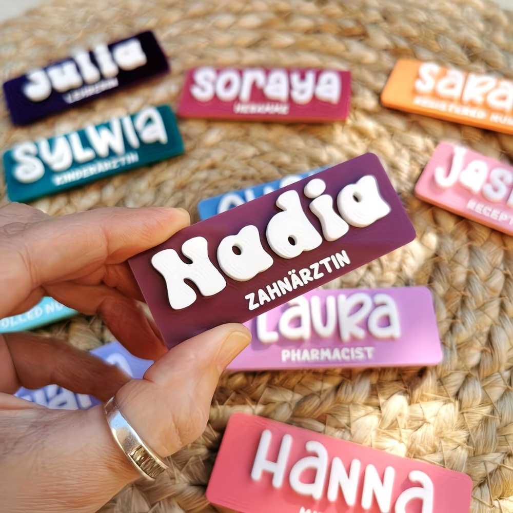 Personalized Name Brooch Badge - Embroidery Names 评论和价格