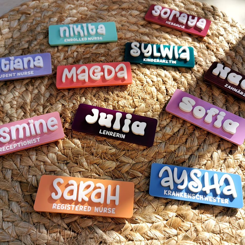Personalized Name Brooch Badge - Embroidery Names 评论和价格