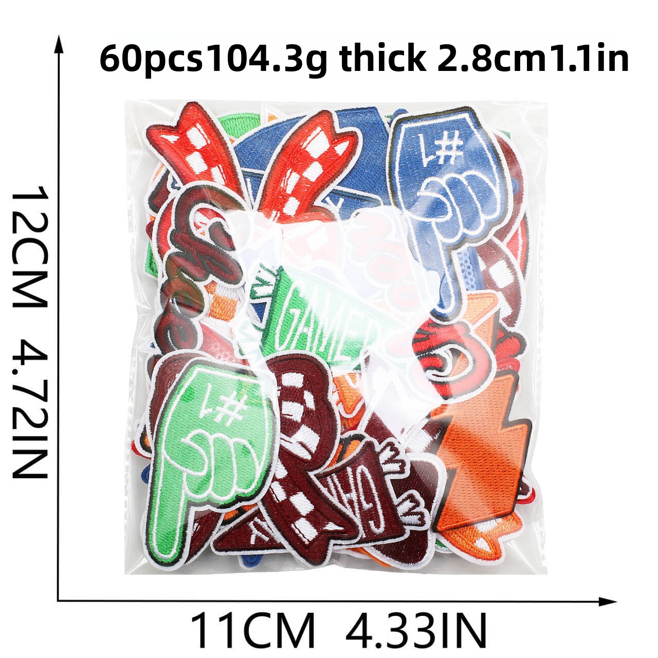 1PCS Red Blue Green Lightning  - Embroidery Design Love 评论和价格