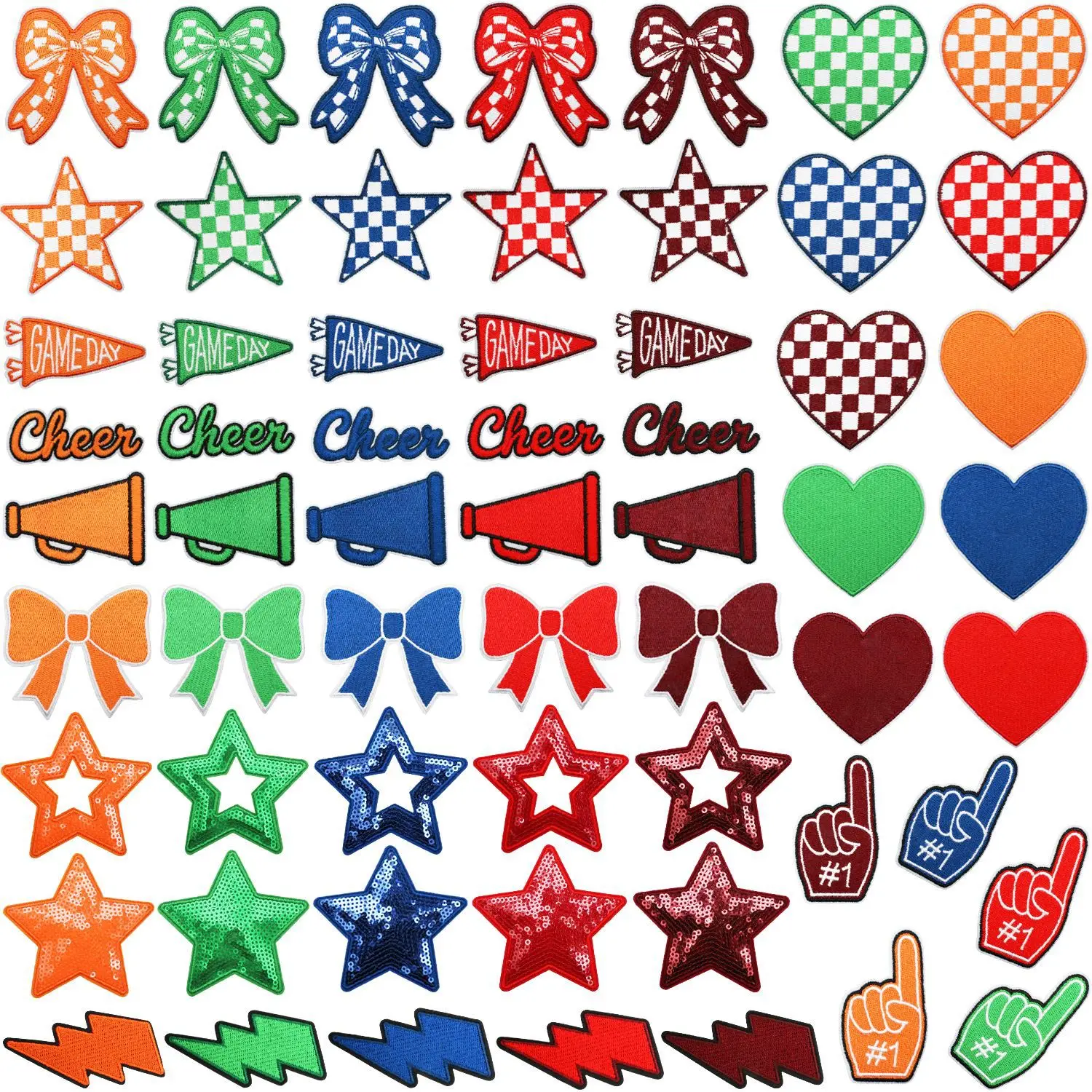 1PCS Tricolor Love Star Embroi - Embroidery Design Love 评论和价格