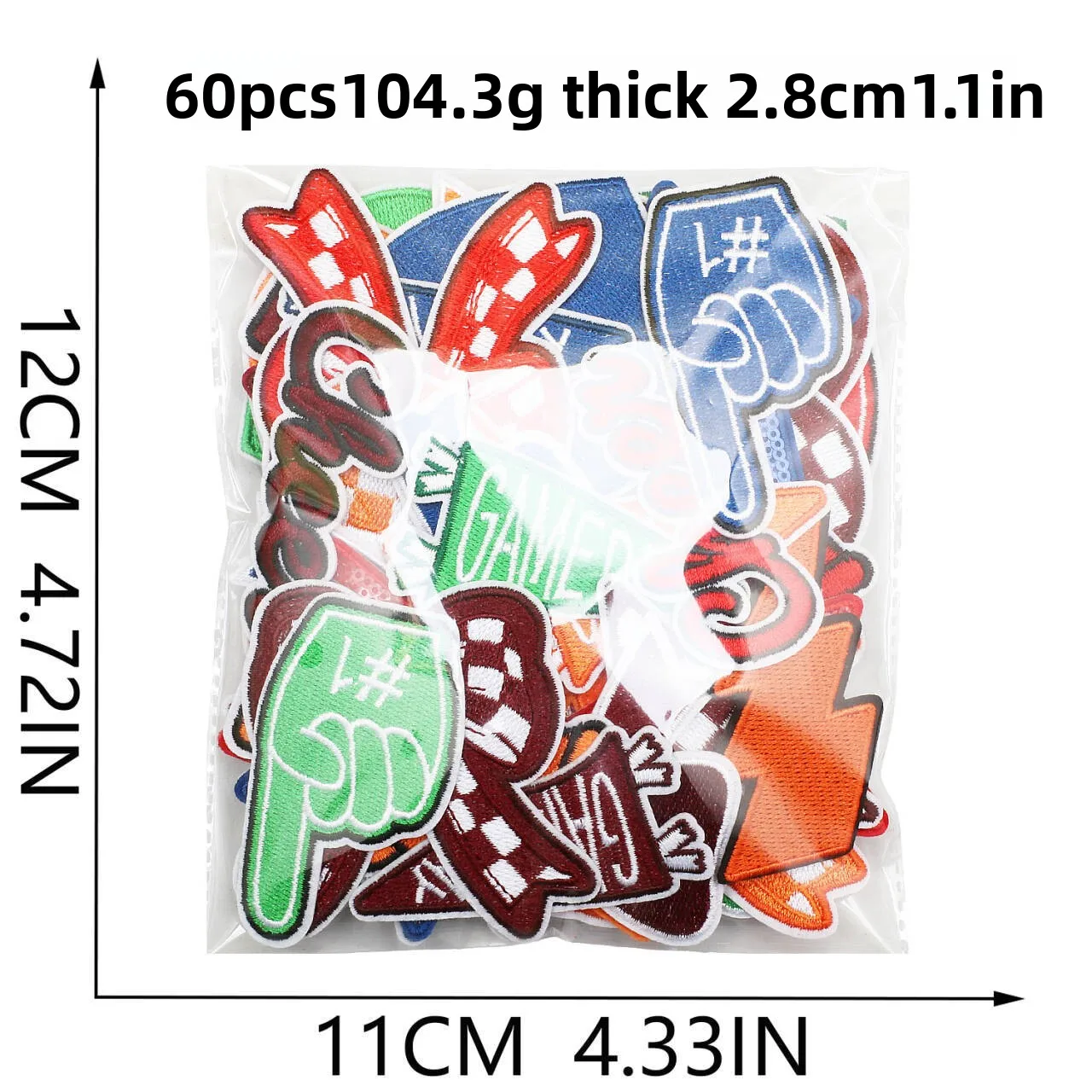 1PCS Tricolor Love Star Embroi - Embroidery Design Love 评论和价格
