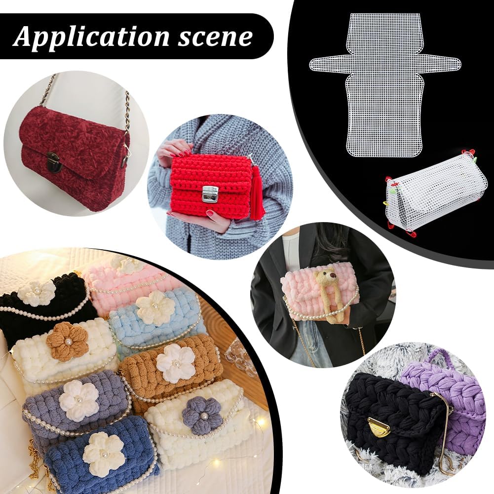 1-4Pcs Plastic Mesh Canvas She - Embroidery Bag 评论和价格