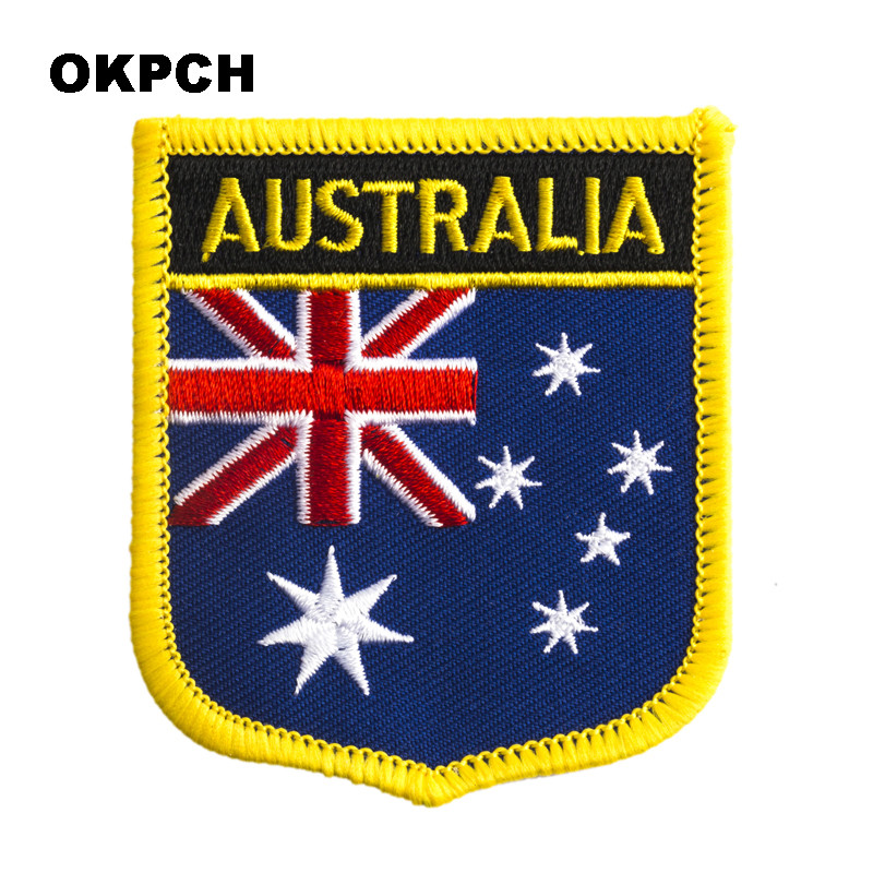 Australia Flag Shield Shape Ir - Embroidery In Australia 评论和价格