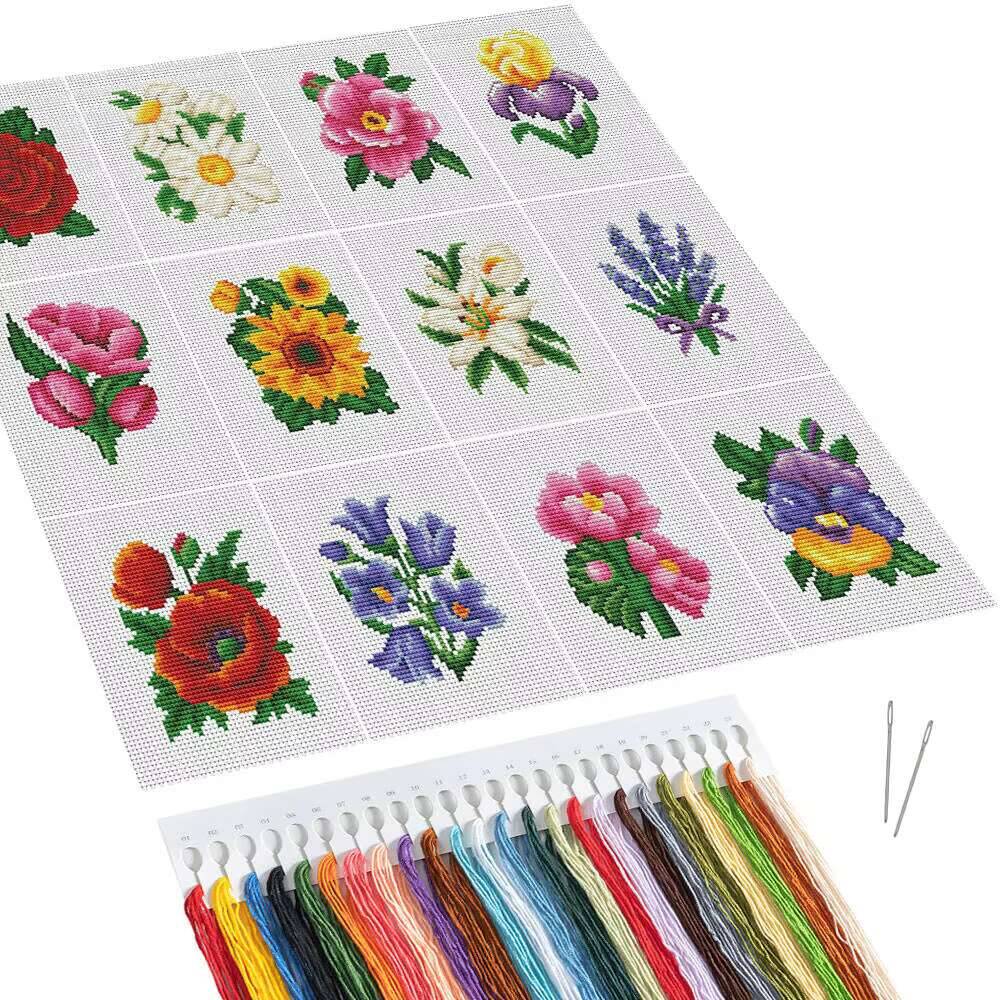 Huacan MINI Cross Stitch Rose  - Embroidery Rose Stitch 评论和价格