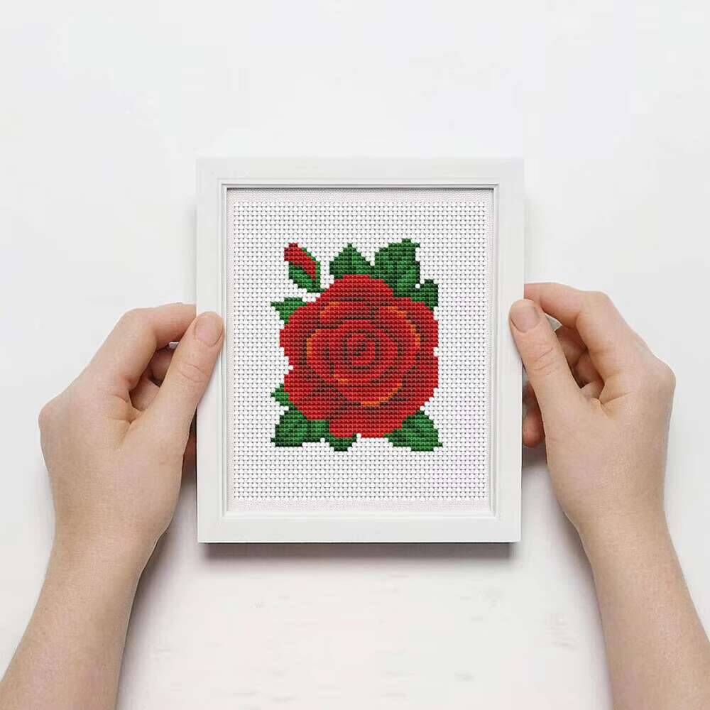 Huacan MINI Cross Stitch Rose  - Embroidery Rose Stitch 评论和价格