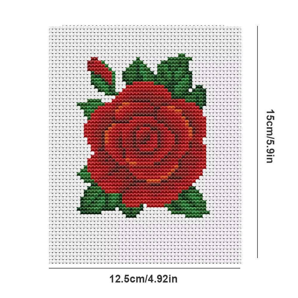 Huacan MINI Cross Stitch Rose  - Embroidery Rose Stitch 评论和价格