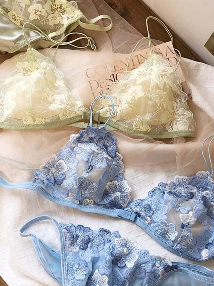 French Niche Lingerie Set Embr - Embroidery In Australia 评论和价格