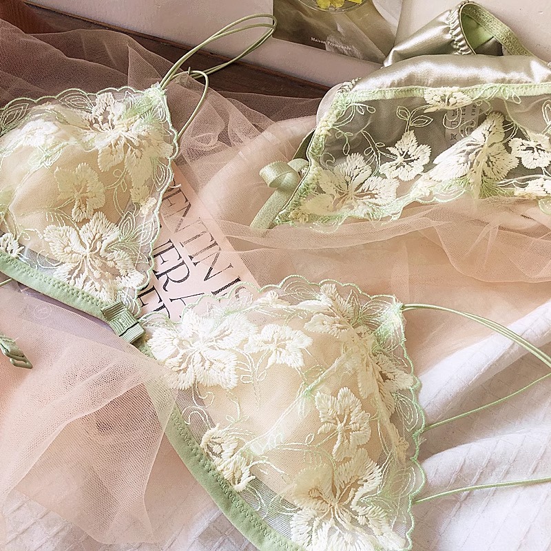 French Niche Lingerie Set Embr - Embroidery In Australia 评论和价格