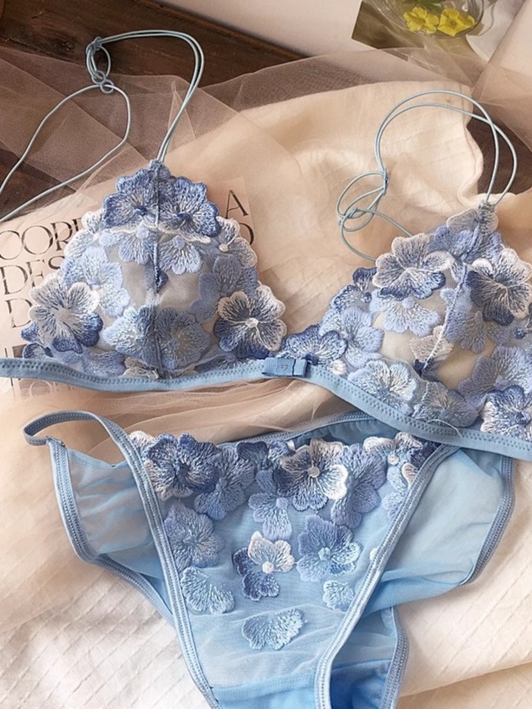 French Niche Lingerie Set Embr - Embroidery In Australia 评论和价格