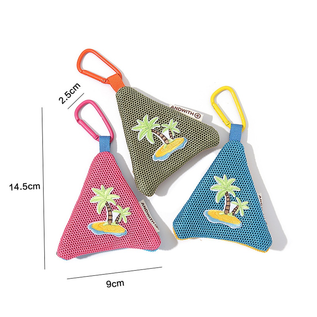 Triangular Coin Purse Breathab - Embroidery Wallet 评论和价格