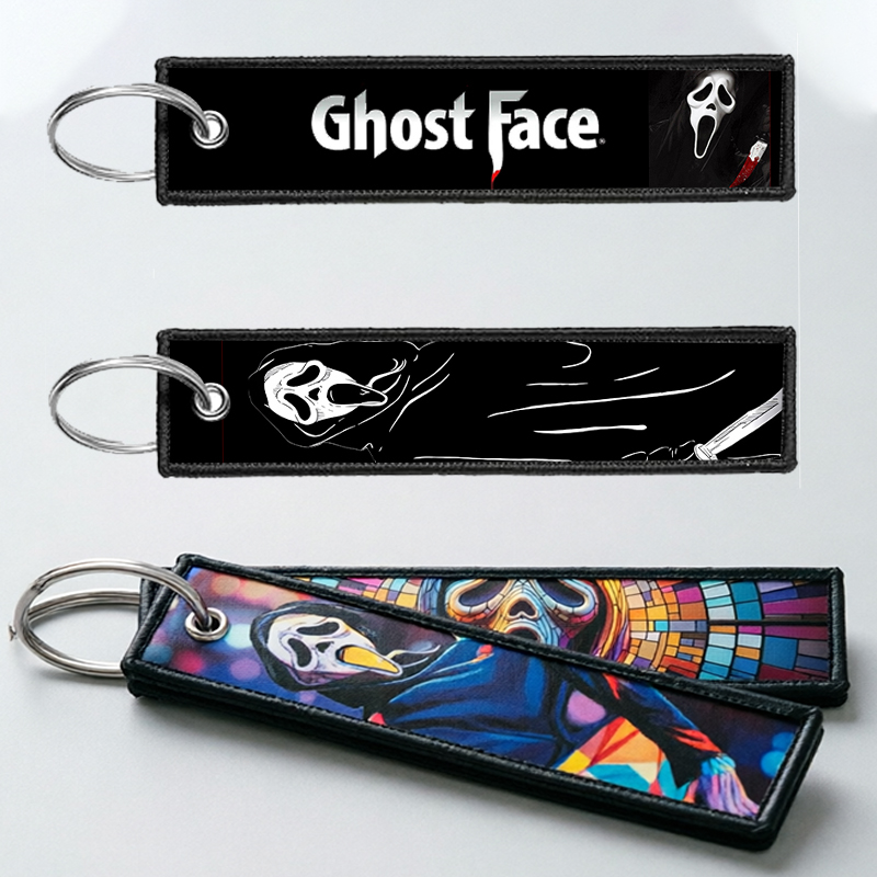 GHOST FACE Key Chain for Men W - Embroidery Gift Ideas 评论和价格