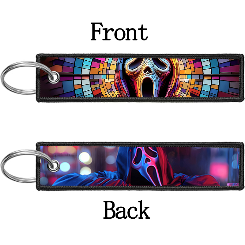GHOST FACE Key Chain for Men W - Embroidery Gift Ideas 评论和价格