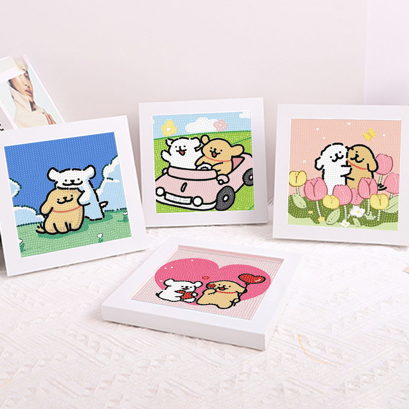 Cartoon Line Puppy Crystal Dia - Embroidery Gift Ideas 评论和价格