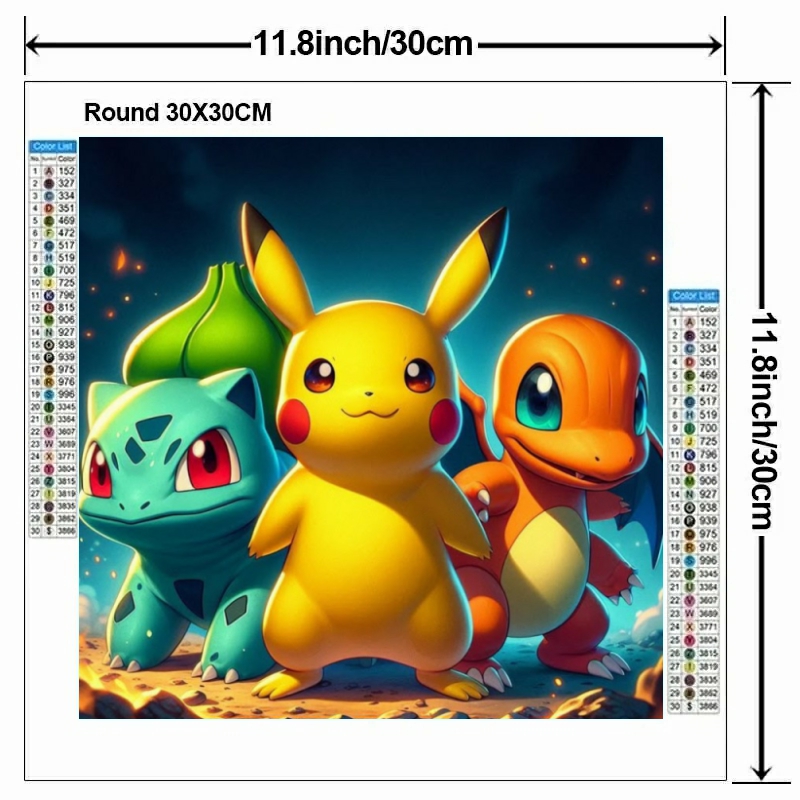 Cartoon Pokémon 5D DIY Diamond - Embroidery Gift Ideas 评论和价格