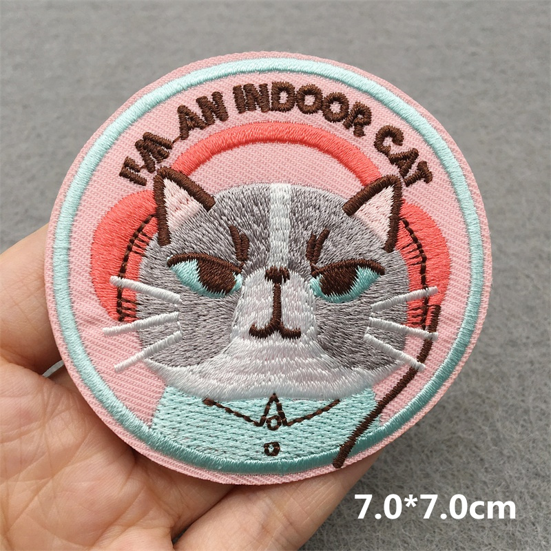Cat Face Embroidered Patch Car - Embroidery Converse 评论和价格