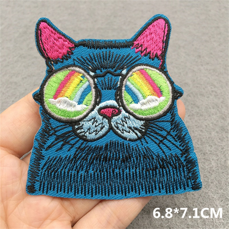 Cat Face Embroidered Patch Car - Embroidery Converse 评论和价格
