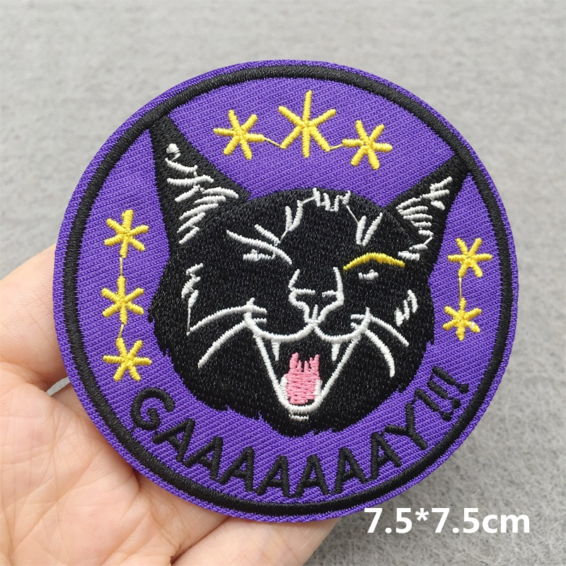 Cat Face Embroidered Patch Car - Embroidery Converse 评论和价格