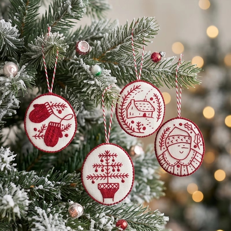 Christmas Embroidery Kit for B - Embroidery Xmas Ornaments 评论和价格