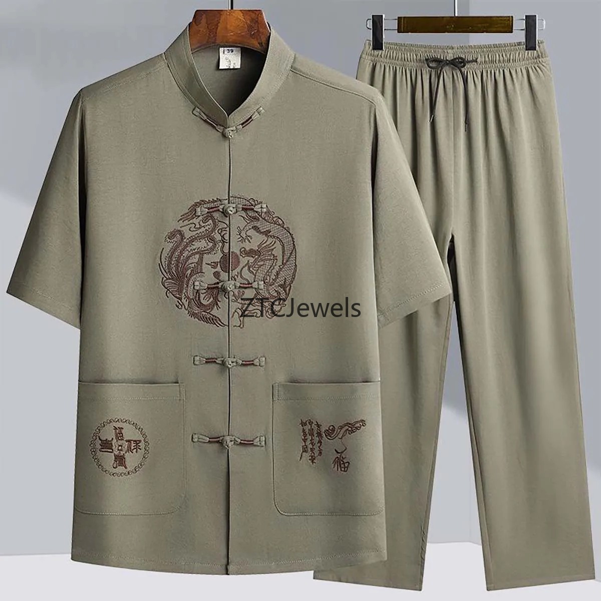Traditional Chinese Kung Fu Su - Embroidery Shirt 评论和价格