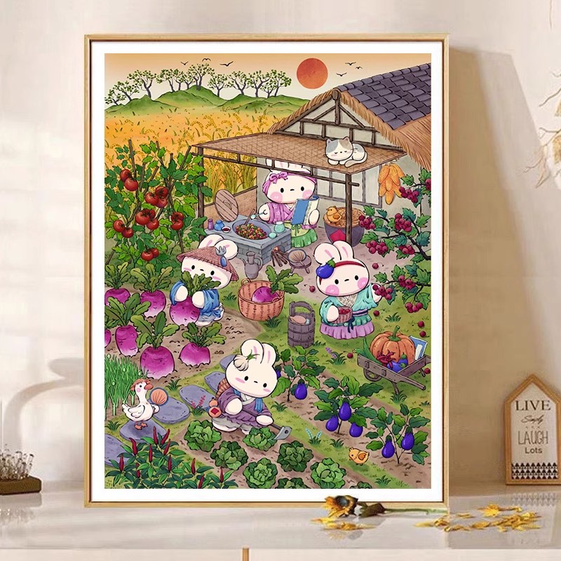 Autumn Garden Rabbits Needlewo - Embroidery Kurta Men 评论和价格