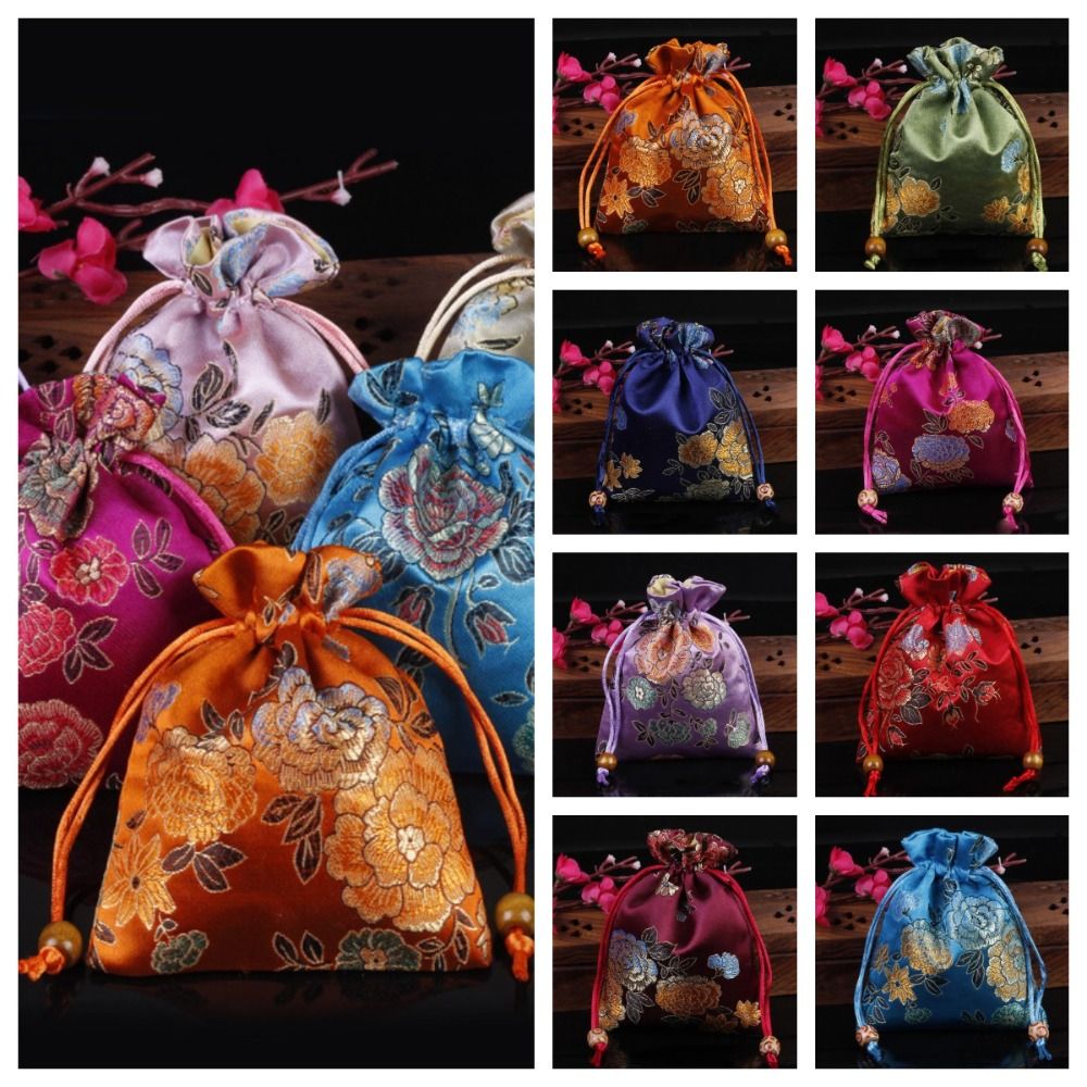 Floral Embroidery Flower Draws - Embroidery Bag 评论和价格