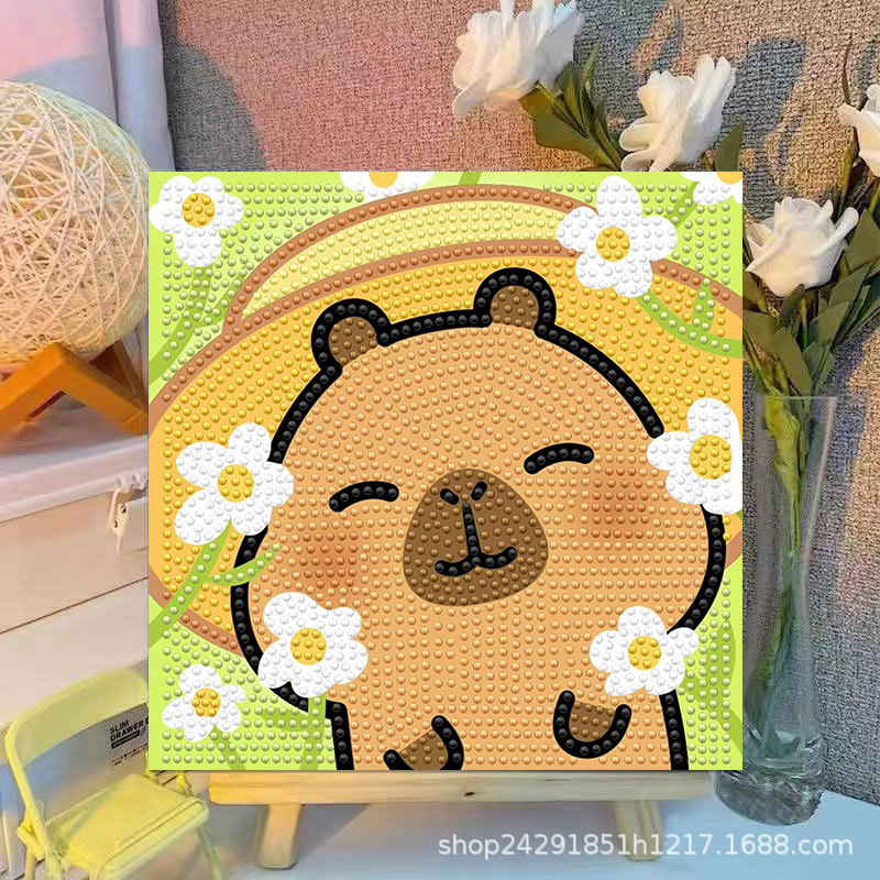 Cartoon Capibala Crystal Diamo - Embroidery Gift Ideas 评论和价格