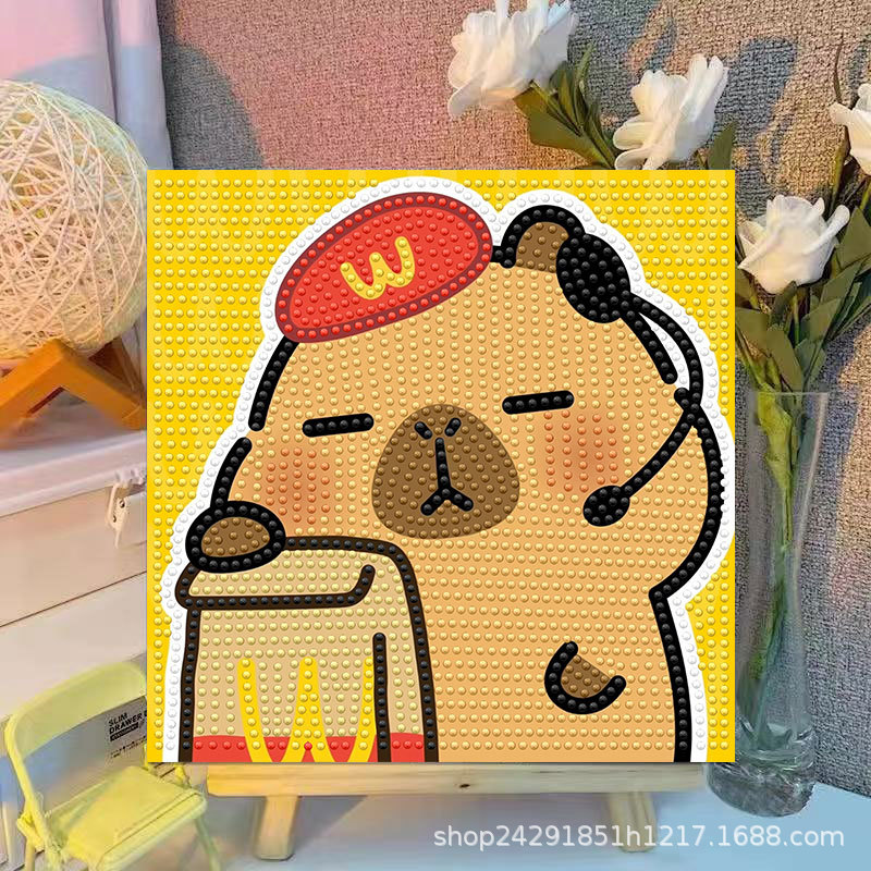 Cartoon Capibala Crystal Diamo - Embroidery Gift Ideas 评论和价格