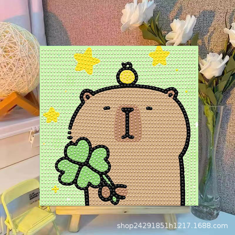 Cartoon Capibala Crystal Diamo - Embroidery Gift Ideas 评论和价格