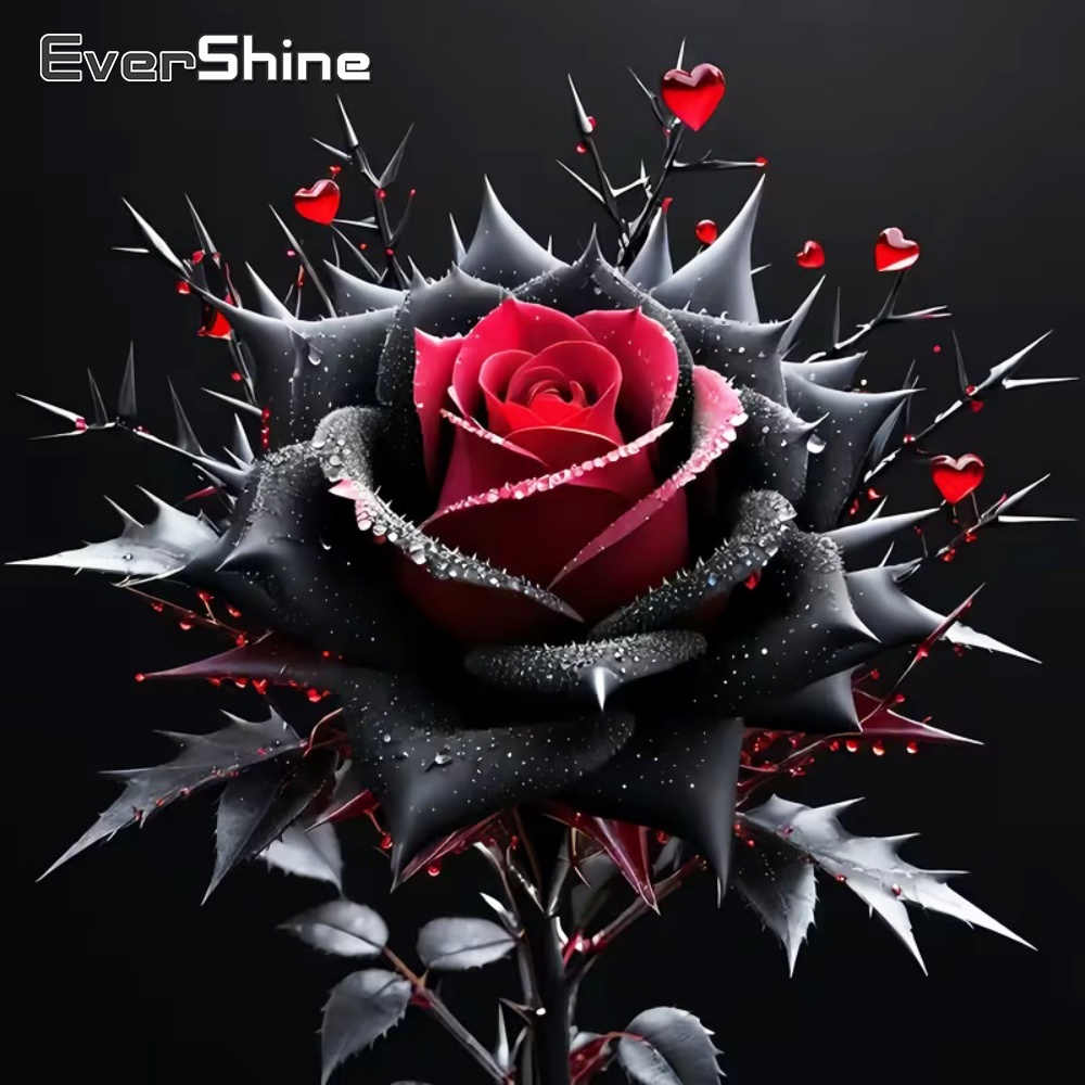 Evershine Diamond Painting Ros - Embroidery Rose Stitch 评论和价格