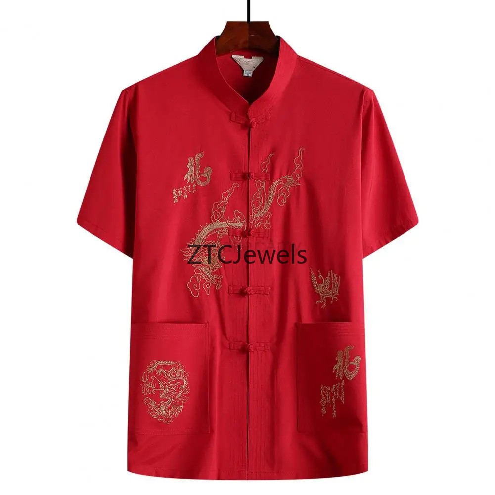 Chinese Dragon Embroidery Kung - Embroidery Shirt 评论和价格